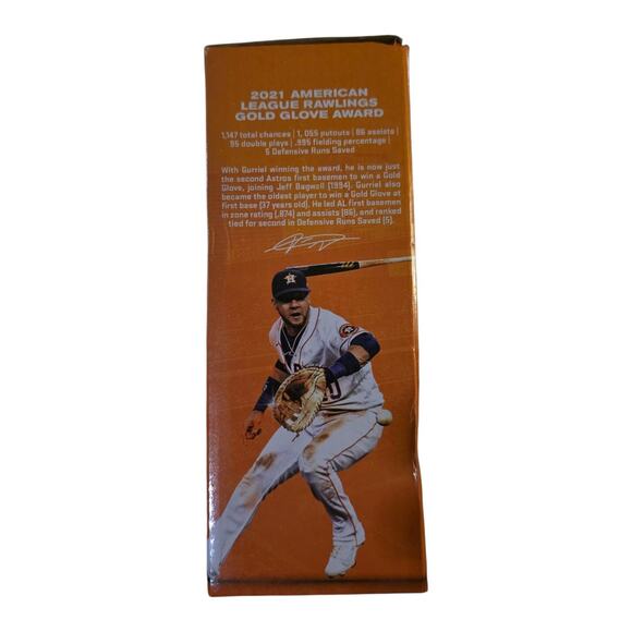 Yuli Gurriel Houston Astros SGA Bobblehead Award 2022 Gold Glove MLB Baseball - Picture 3 of 6